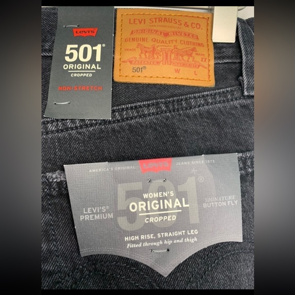 Levi’s 501 black denim jeans size 26 - Picture 2 of 11